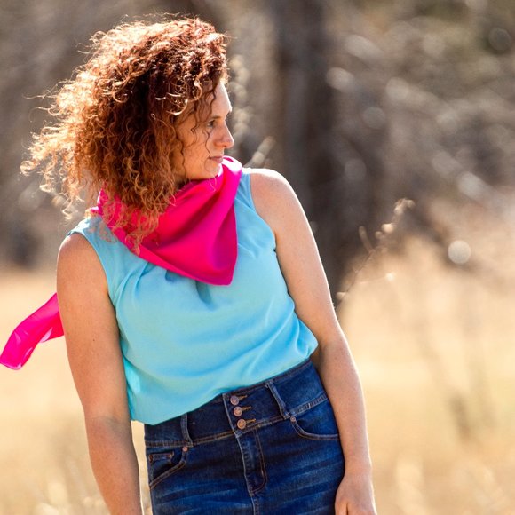 Lavender Silk Wild Rag Scarf - Picture 4 of 5